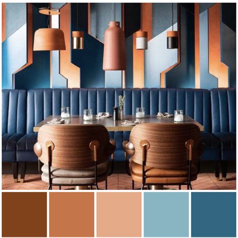 Blue Orange Palette Interior Design