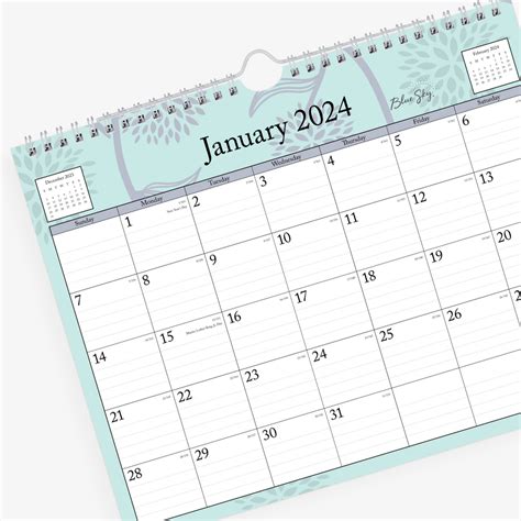 Blue Sky Calendar Focus