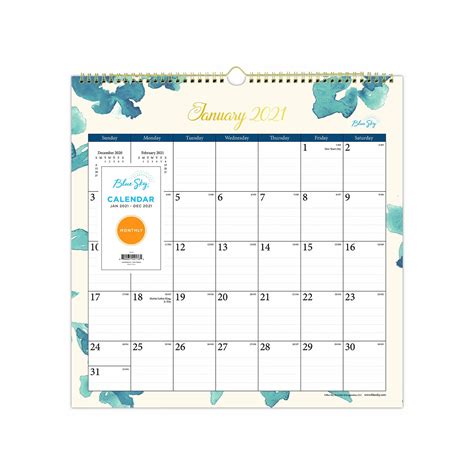 Blue Sky Calendar Goal Setting