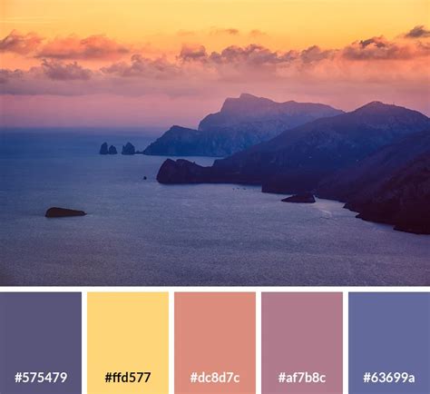 Blue Sunset Color Palette