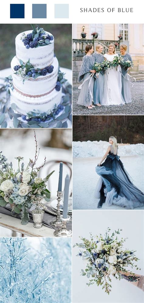 Blue Wedding Color Palette Ideas for Winter