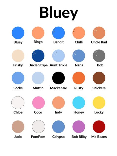 Bluey Color Palette Inspiration 1