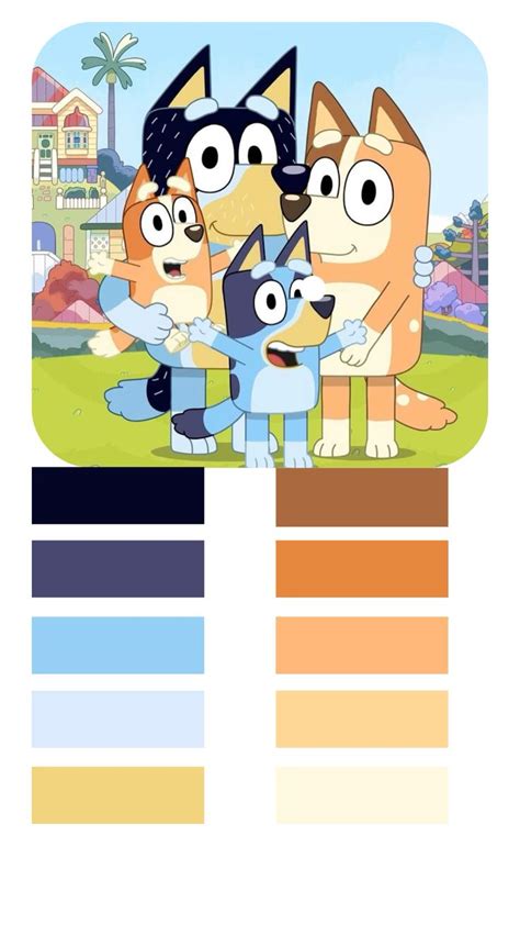 Bluey Color Palette Painting