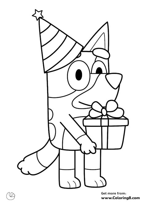 Bluey Coloring Pages for Birthdays