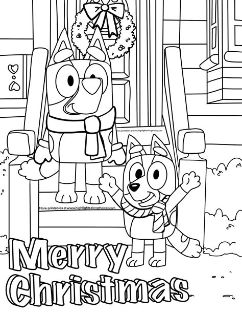 Bluey Coloring Pages for Holidays