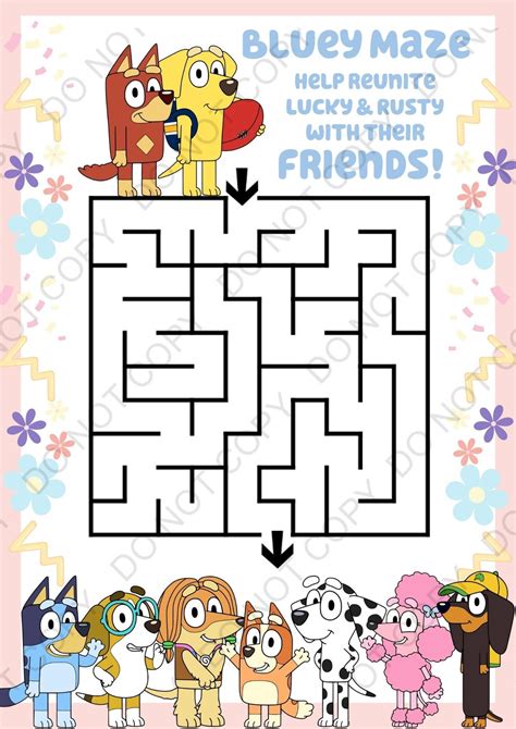 Bluey Printable Mazes