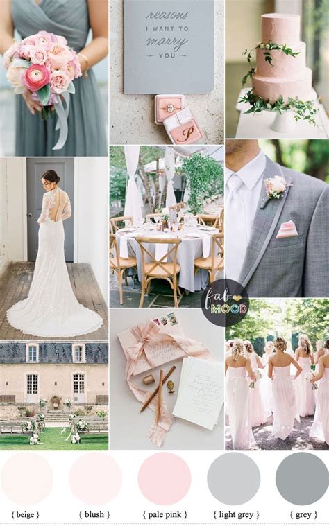 Blush Pink and Gray Color Palette