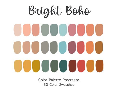 Boho chic colors are perfect for a light summer palette