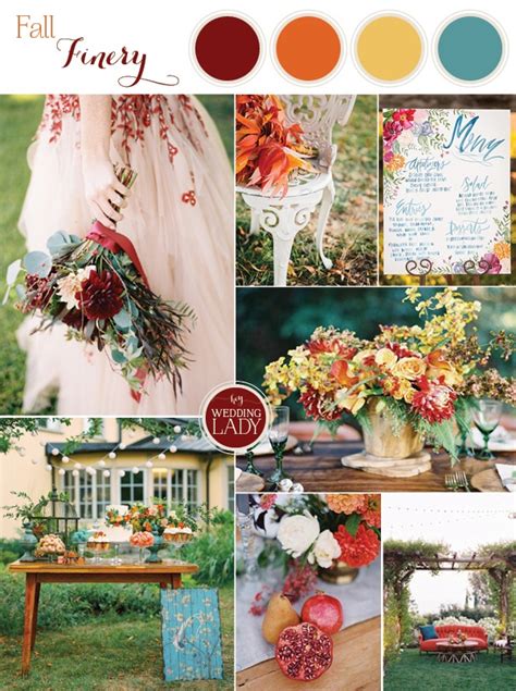 Bold and Bright Autumn Wedding Color Palettes