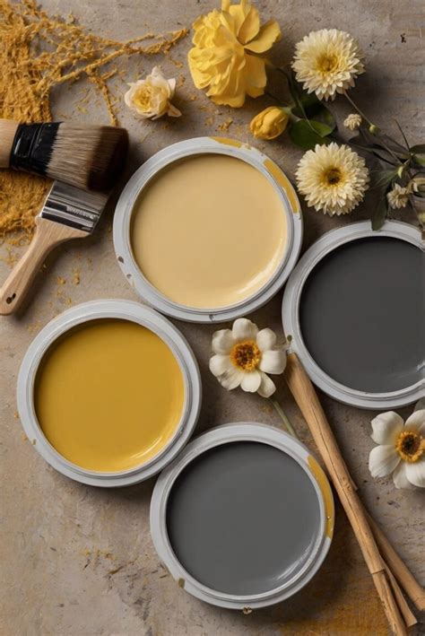 Bold and Vibrant Bright Yellow and Charcoal Gray