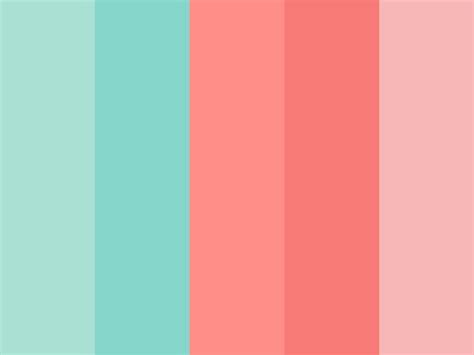 Bold coral and turquoise color palette