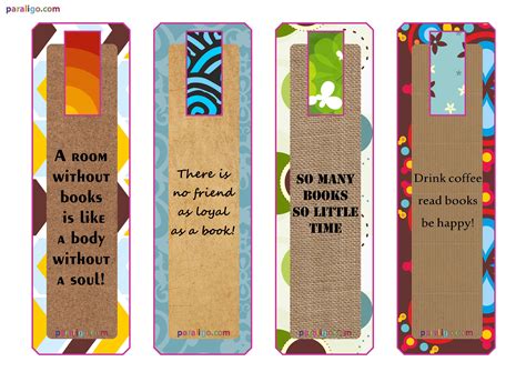 Bookmarks Printable Designs