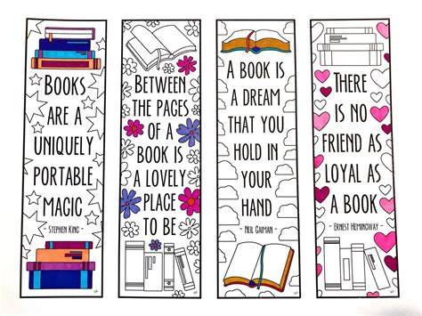 Bookmarks Printable PDF