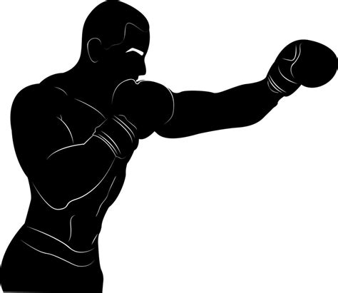 Boxing silhouette