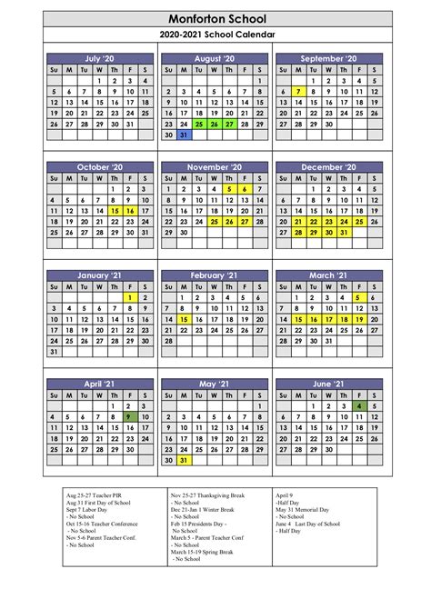 Breakdown of MTSU Academic Calendar Dates