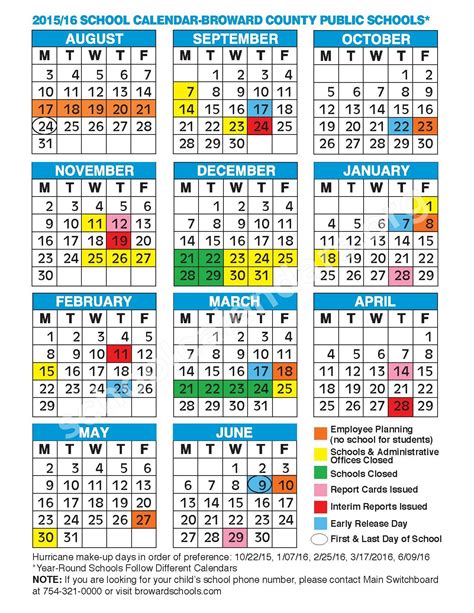 Brevard County Schools Calendar Overview