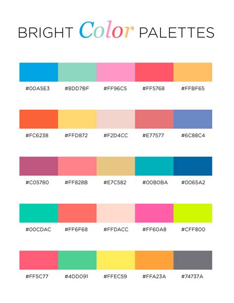 Bright and Bold Color Palette