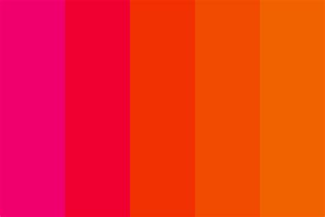 Bright Orange Pink Color Palette