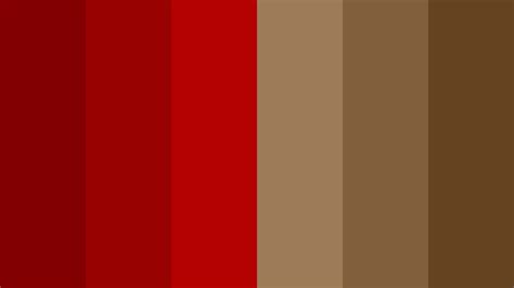 Vibrant Bright Red Brown Color Palette