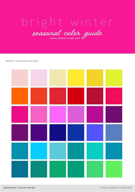 Bright Winter Color Palette Inspiration