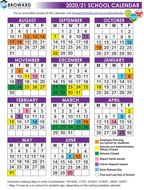 Broward County Public Schools Calendar Image 10