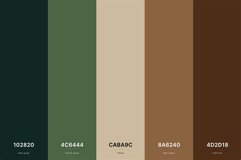 Brown and Green Color Palette Ideas