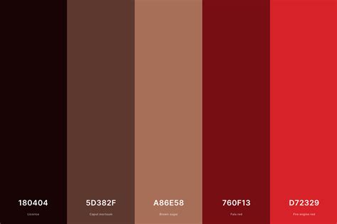 Brown and Red Color Combinations