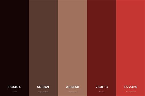 Brown and Red Color Palette Design