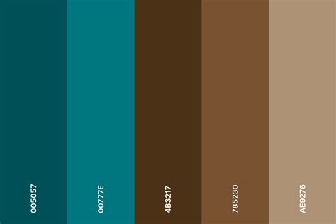 Brown and Teal Color Palette Inspiration