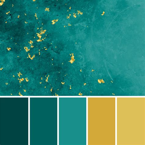 Brown and Teal Color Palette Variations