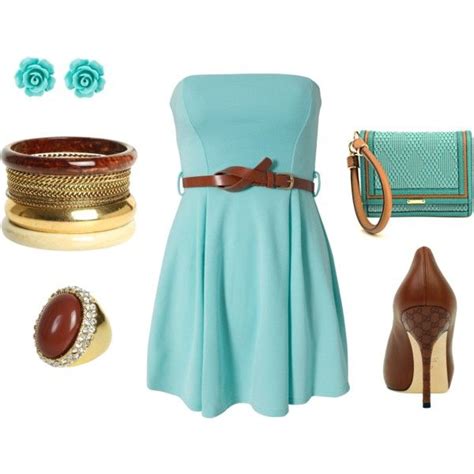 Brown and Teal Fashion Inspiration