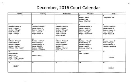 Brown County Court Calendar System