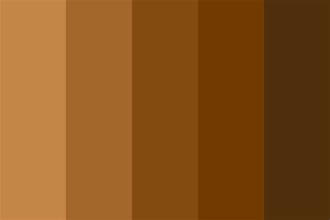 Brown hair color palette