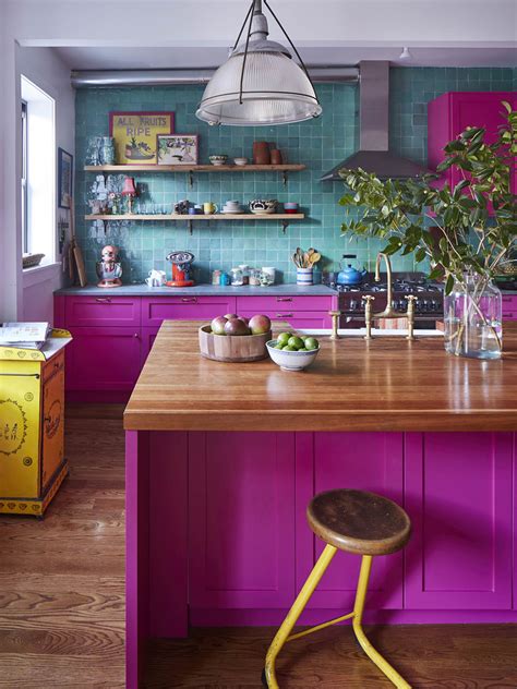 Brown and Pink Kitchen