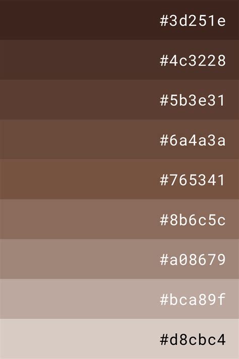 Brown skin color palette 7