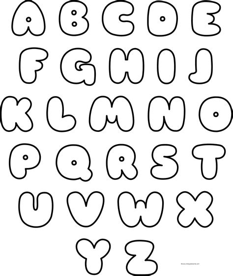 Bubble Letters Printable Templates