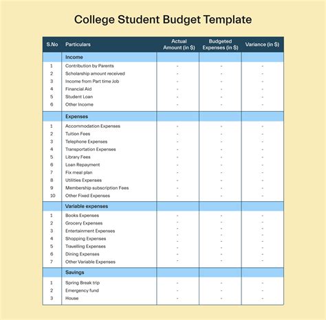 Budgeting for Students