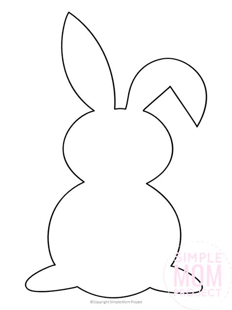 Bunny printable art templates for coloring pages