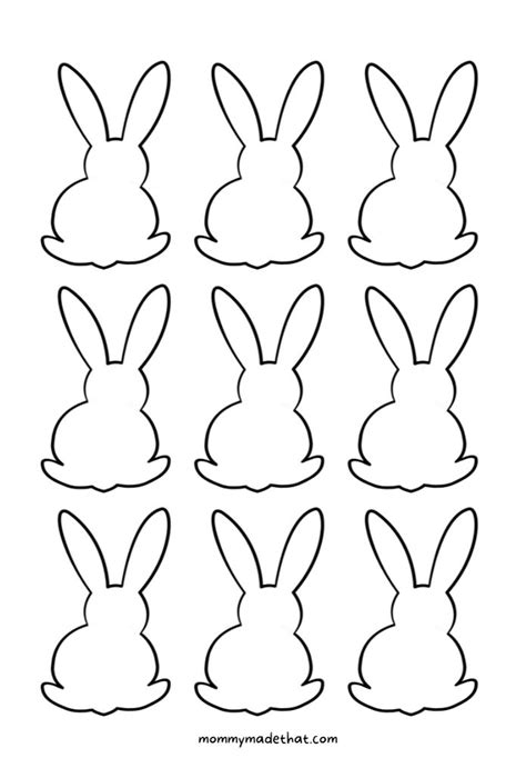 Bunny printable art templates for parties