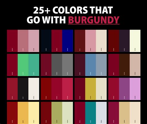 Burgundy Colour Palette