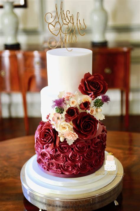 Burgundy Wedding Cake Inspiration