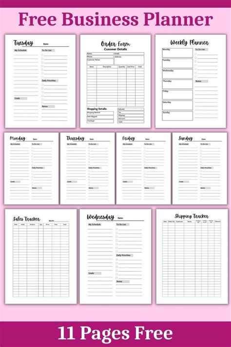 Business Planner Templates