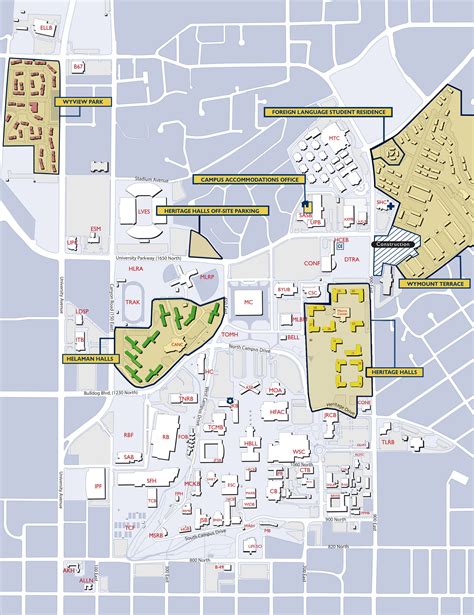 BYU Provo Building Map