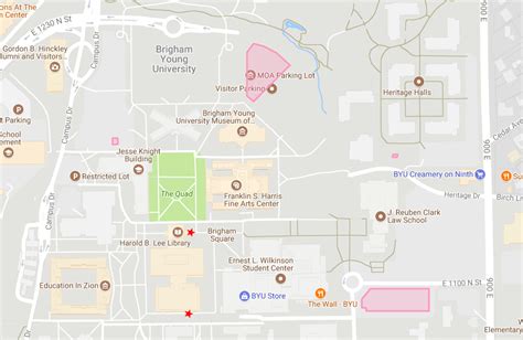 BYU Provo Maps for Visitors