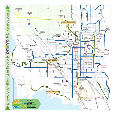 BYU Provo Pedestrian Pathways Map