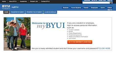 BYUI Portal Login Page