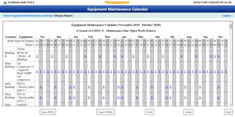 Calendar Maintenance and Updates