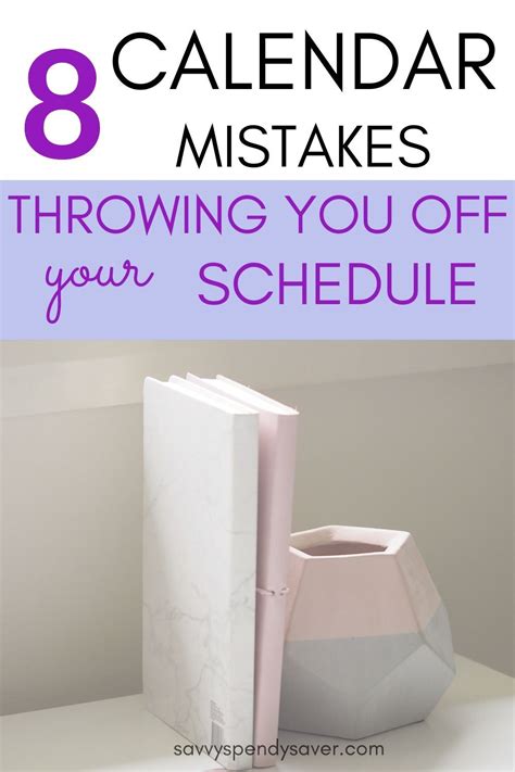 Calendar Management Mistakes