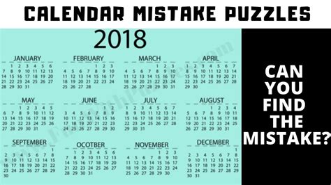 Calendar Mistakes