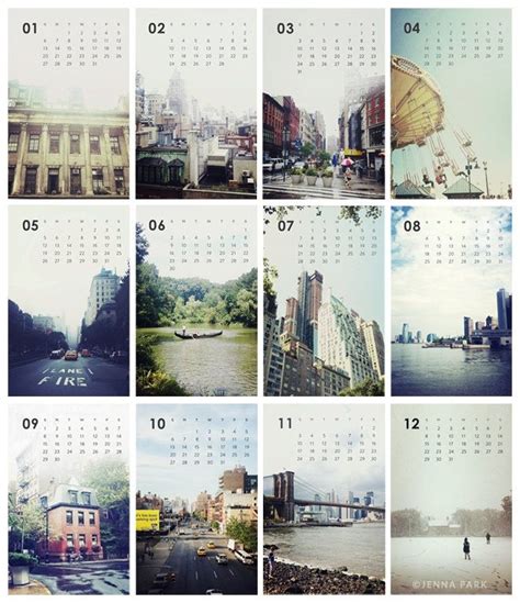 Calendar photography ideas